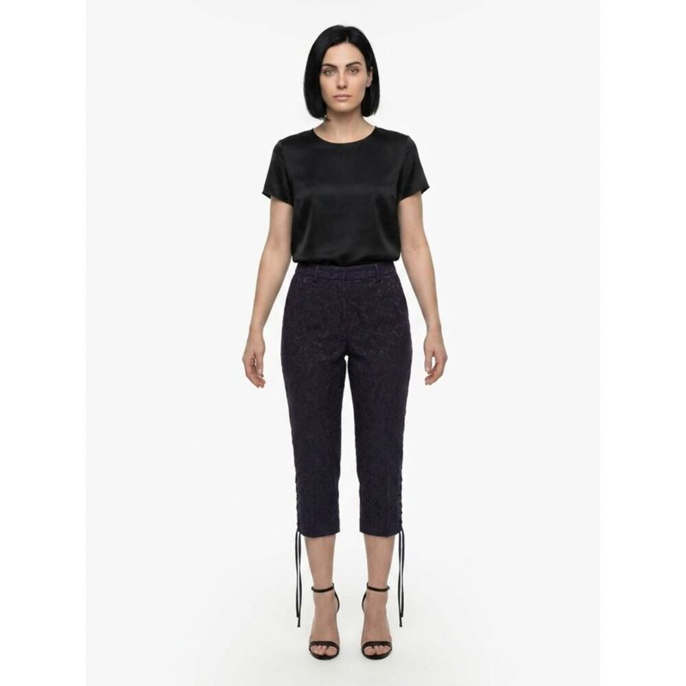 Dolce & Gabbana Black Cotton Cropped Women's Pants